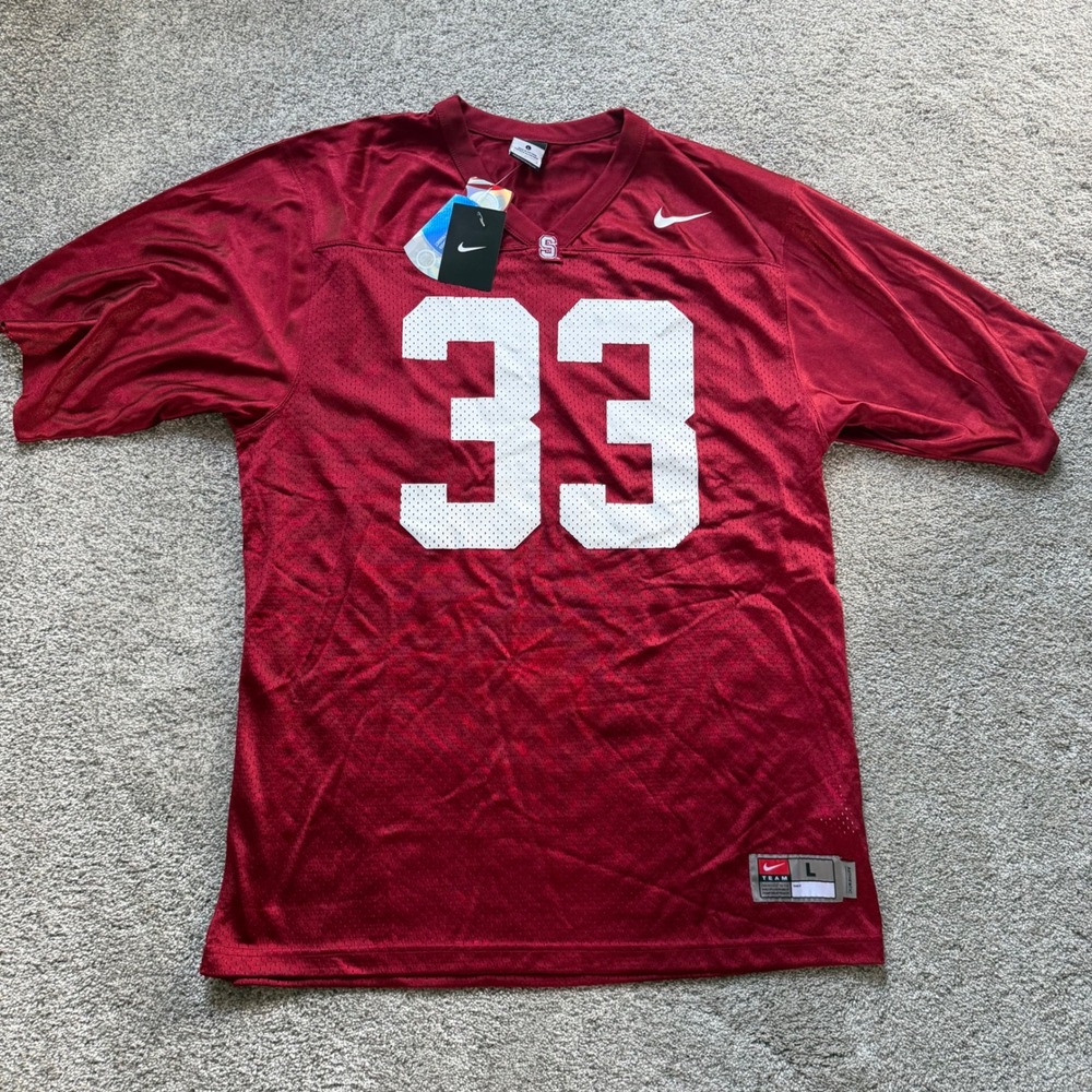 Nike Stanford Cardinal Football Jersey 33 Red Mens Large NWT NCAA Mesh
